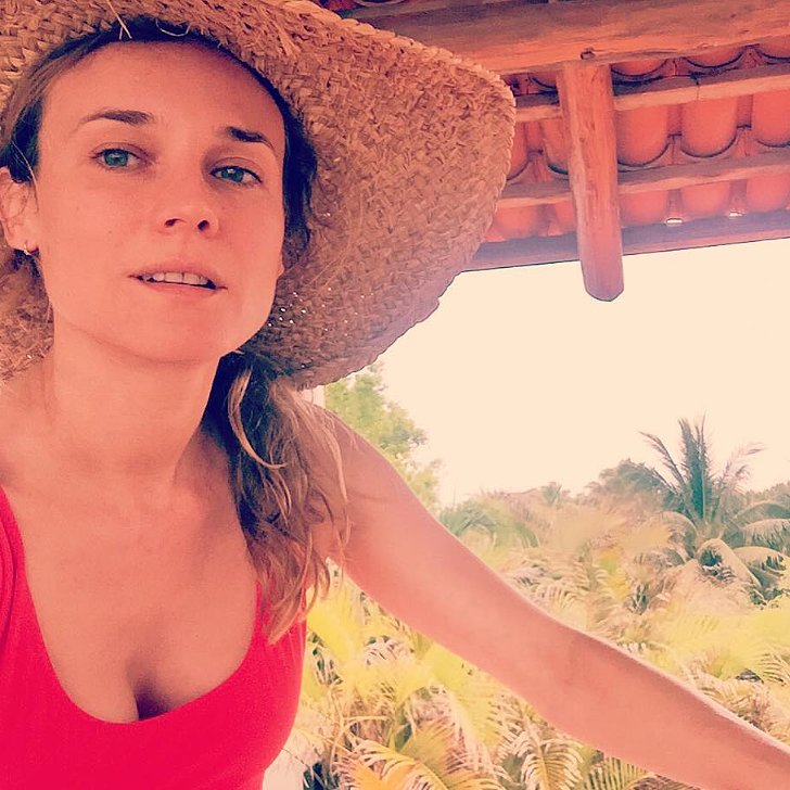 Diane Kruger WearingRed Swimsuit