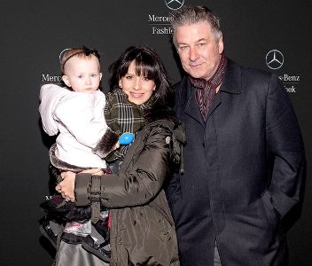 Alec Baldwin, wife Hilaria Baldwin and daughter Carmen Baldwin pictured during Mercedes-Benz Fashion Week Fall 2015. Alec Baldwin, wife Hilaria Baldwin and daughter Carmen Baldwin pictured during Mercedes-Benz Fashion Week Fall 2015.